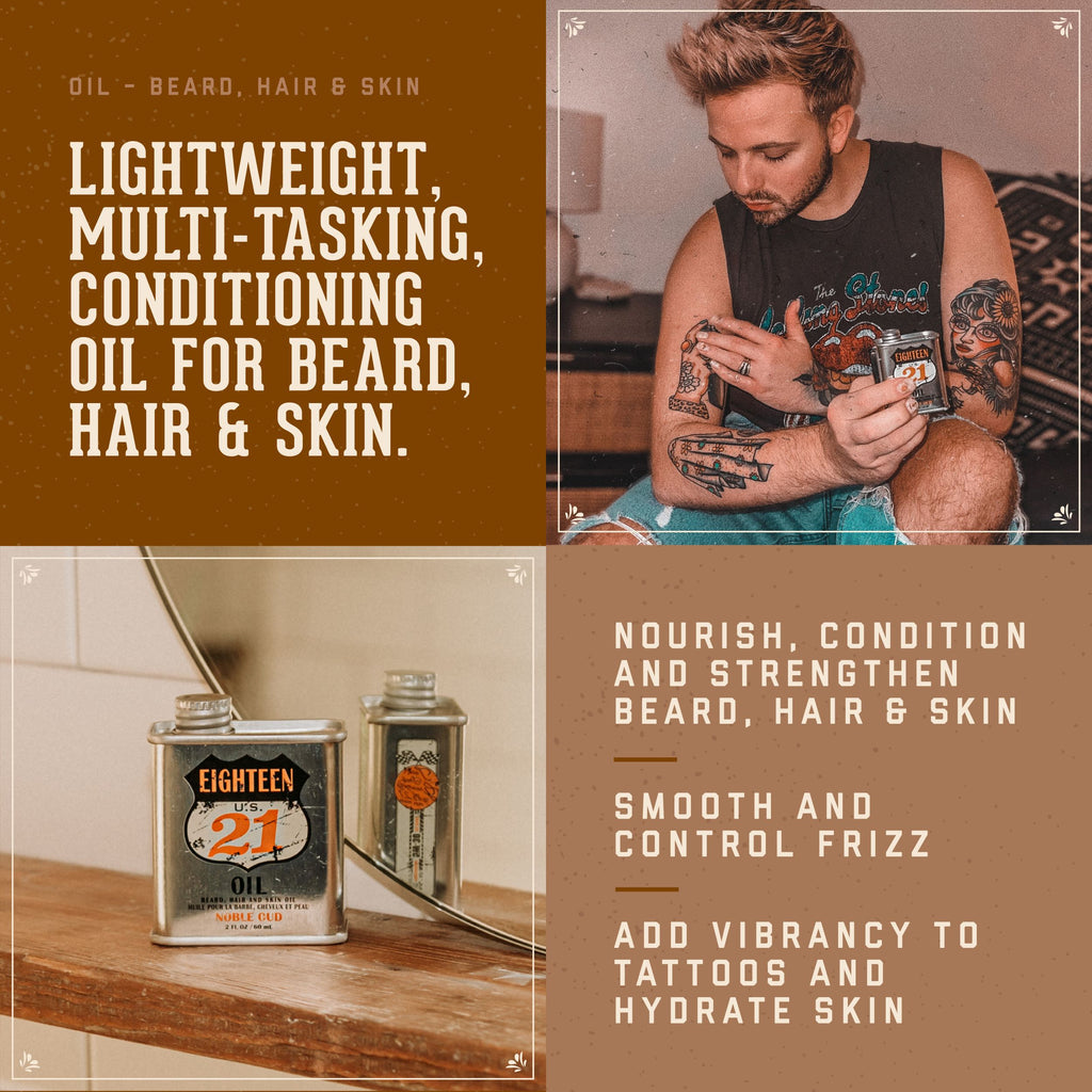 18-21 Man Made Noble Oud Beard, Hair and Skin Oil