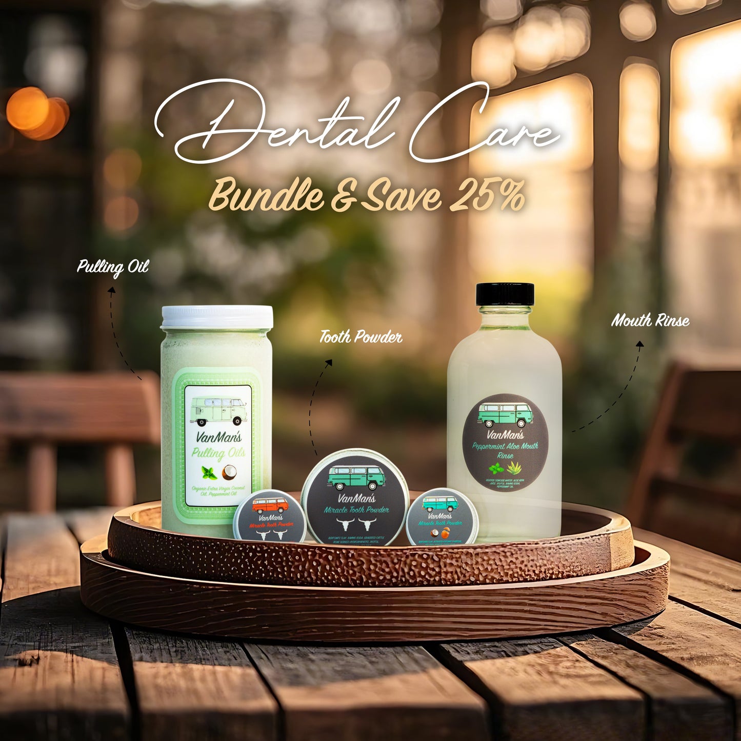 VanMan's Miracle Tooth Powder - Mint-Bone 2 oz