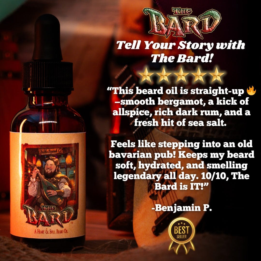 Fable Beard Company The Bard - Beard Oil - Inviting All Spice, Aged Dark Rum, and Black Sea Salt