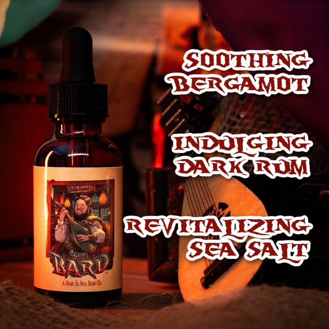 Fable Beard Company The Bard - Beard Oil - Inviting All Spice, Aged Dark Rum, and Black Sea Salt