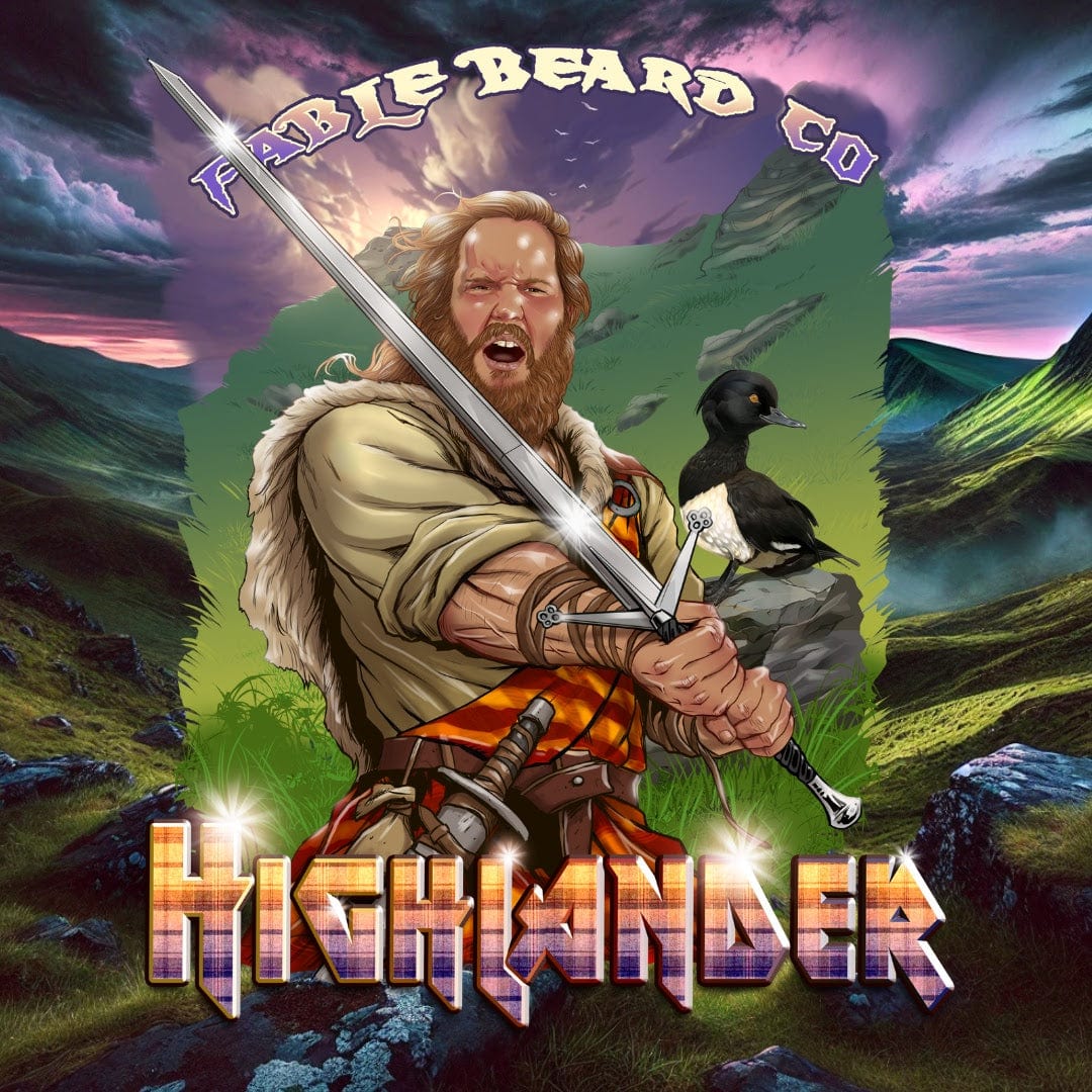 Fable Beard Company The Highlander - Beard Oil - Smoked Firewood, Robust Scotch, and Nostalgic Mahogany