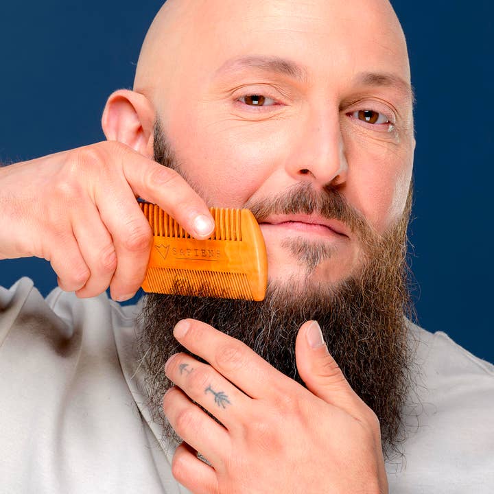 Sapiens Pear Wood Beard Comb