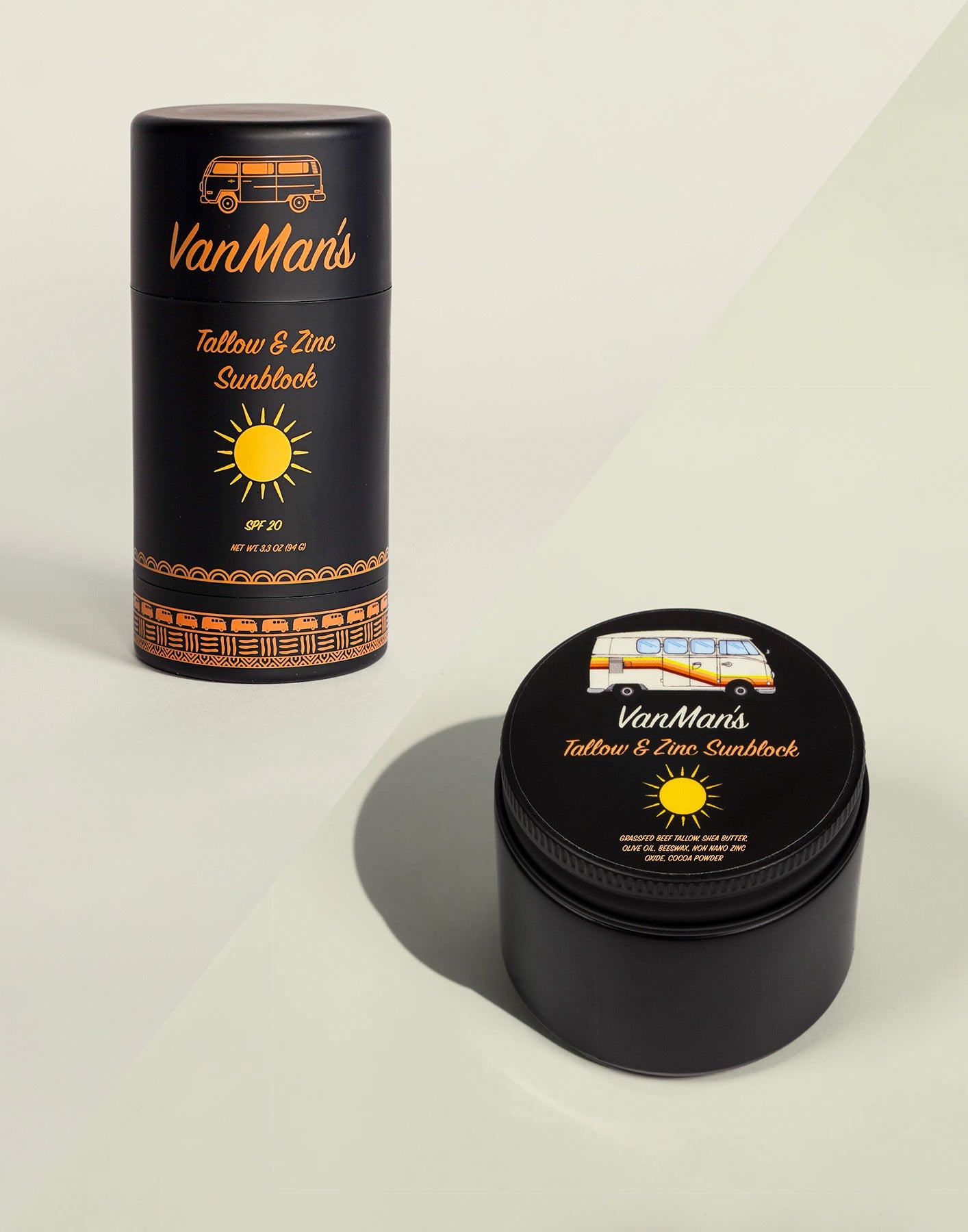 VanMan’s Tallow & Zinc SunBlock - 2 oz