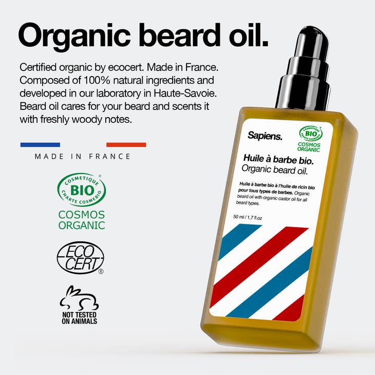 Sapiens Organic Beard Oil 50ml