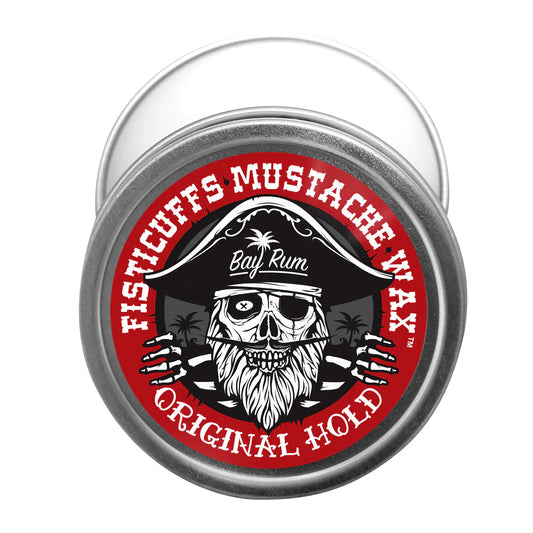 fisticuffs mustache wax Bay Rum