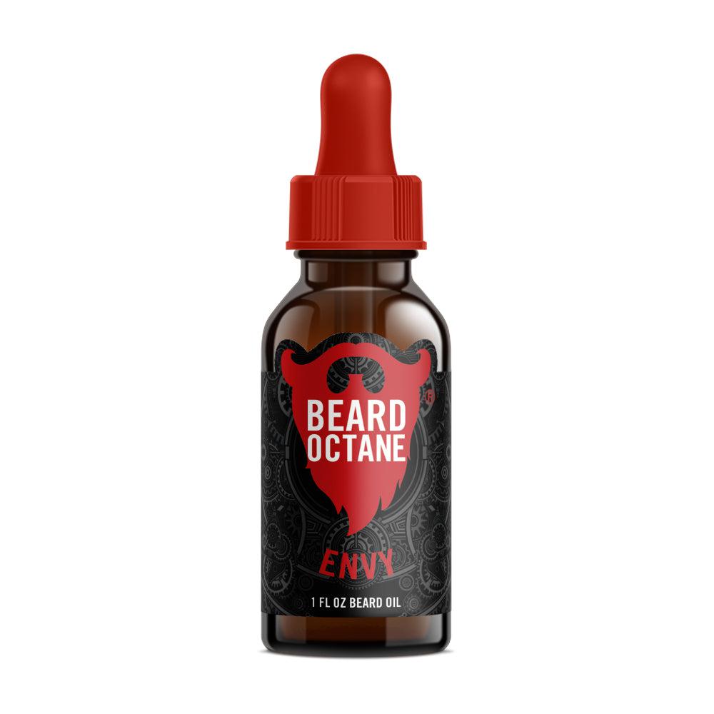 A bottle of Envy beard oil from Beard Octane.