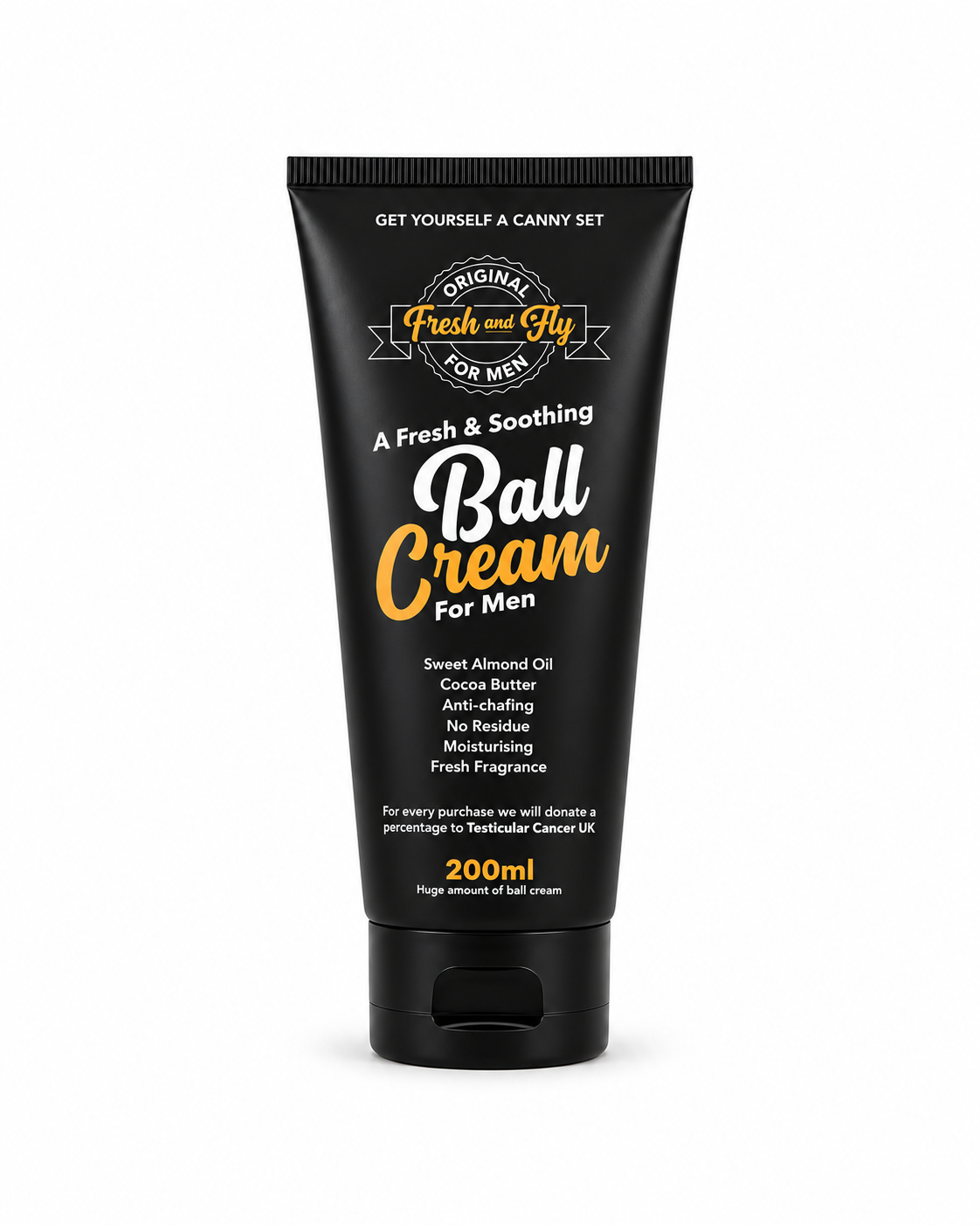 Fresh & Fly Ball Cream For Men 200ml – Anti Chafe Moisturising Cream For Sweat, Friction & Sticky Situations – Funny Gift For Men