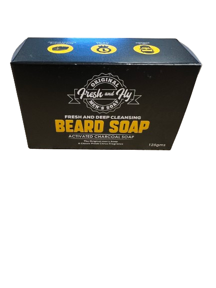 Fresh and Fly Beard Bar Activiated Charcoal Soap 125gms