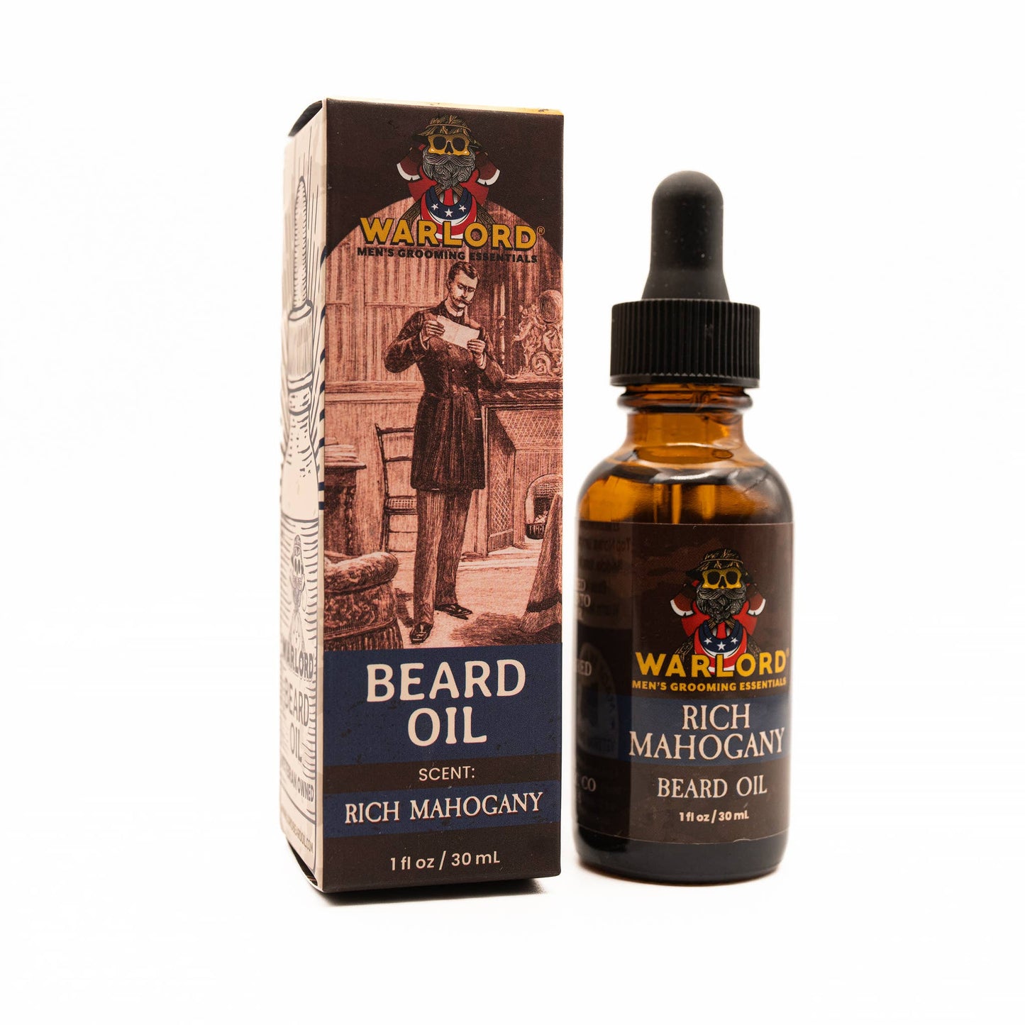 Warlord Rich Mahogany Beard Oil: 1 oz.