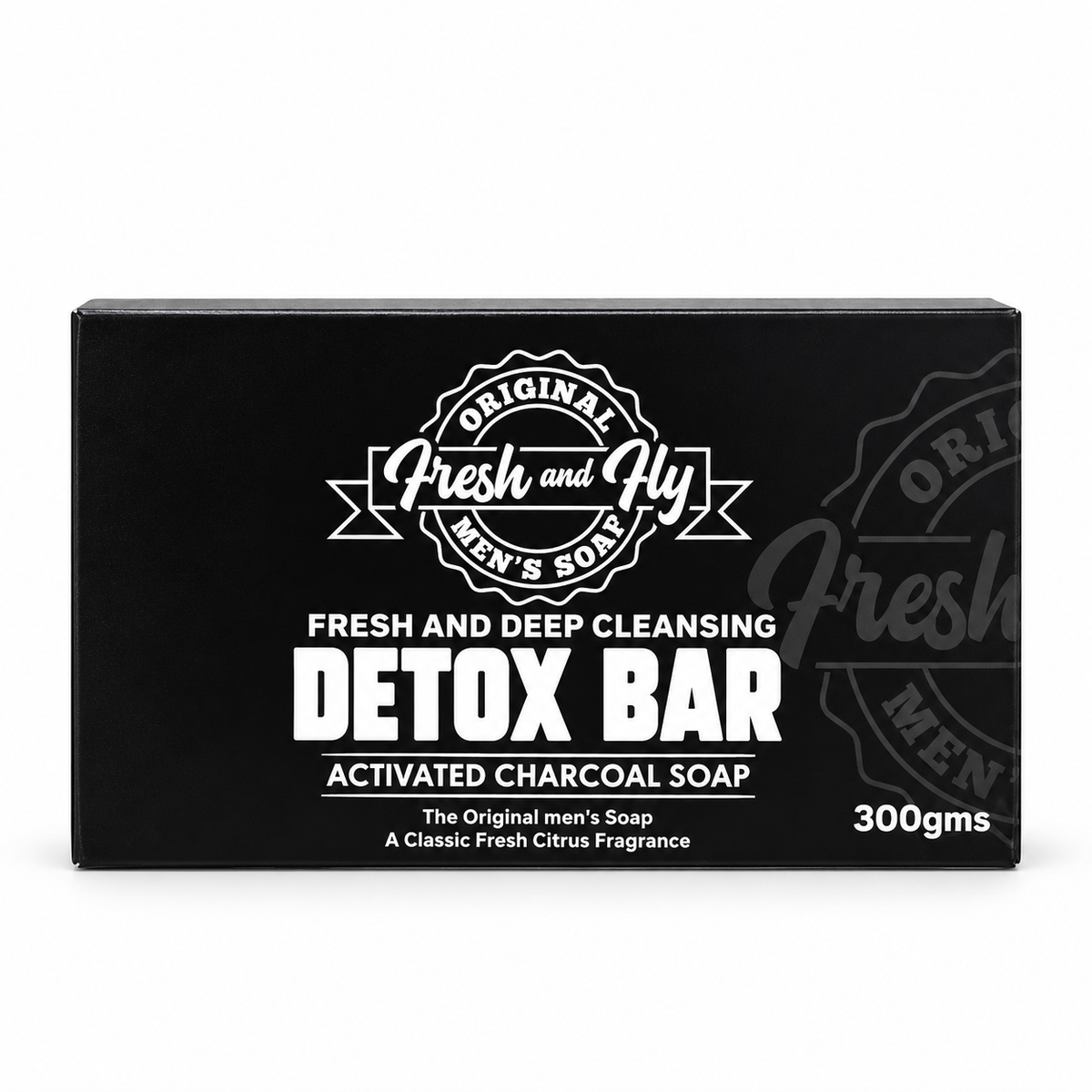 Fresh and Fly Detox activated charcoal soap 300 g packaging front