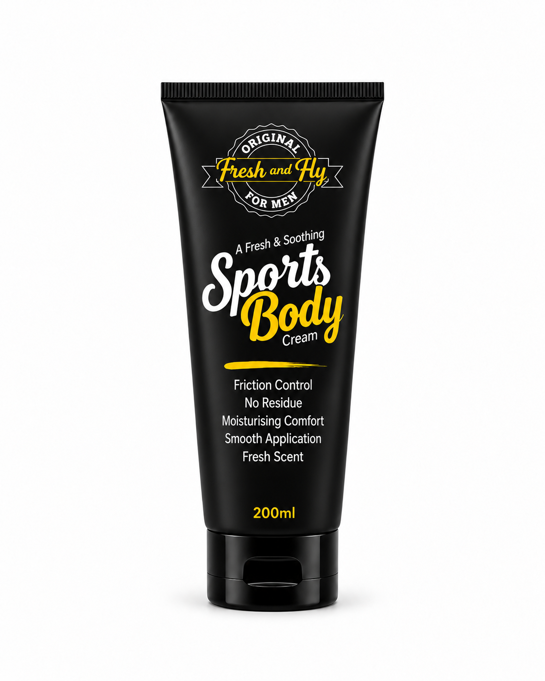 Fresh and Fly Sport Body Cream 200 ml black tube