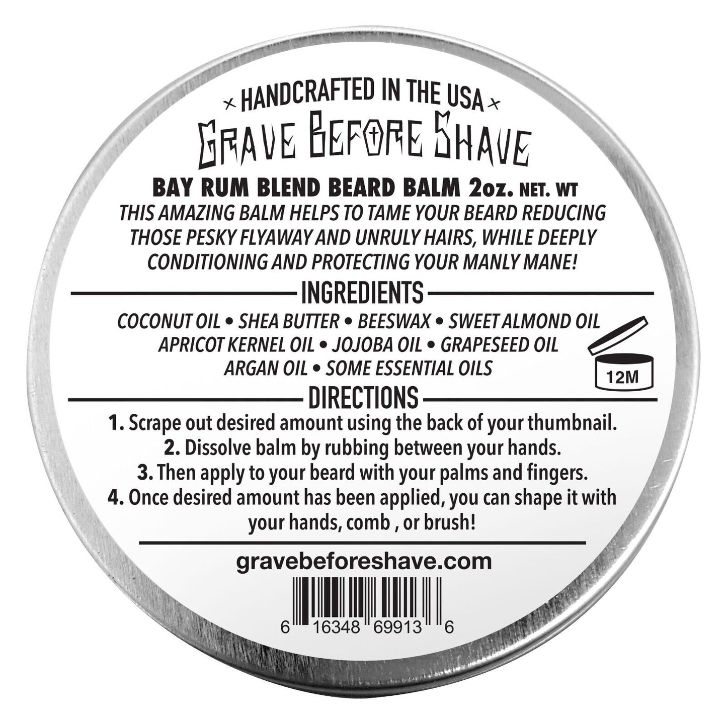 Grave Before Shave Beard Balm Bay Rum Blend