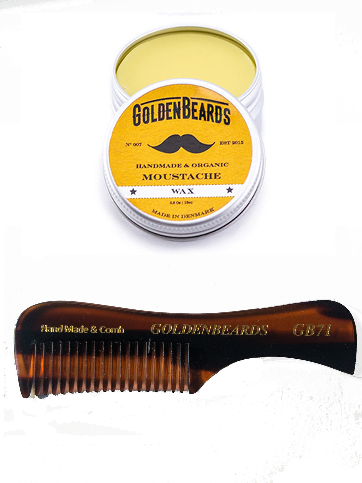 Moustache Wax + GB 71 Comb - Golden Beards