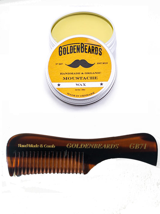 Moustache Wax + GB 71 Comb - Golden Beards